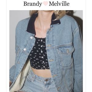 Brandy Melville Sherpa Lined Denim Jacket